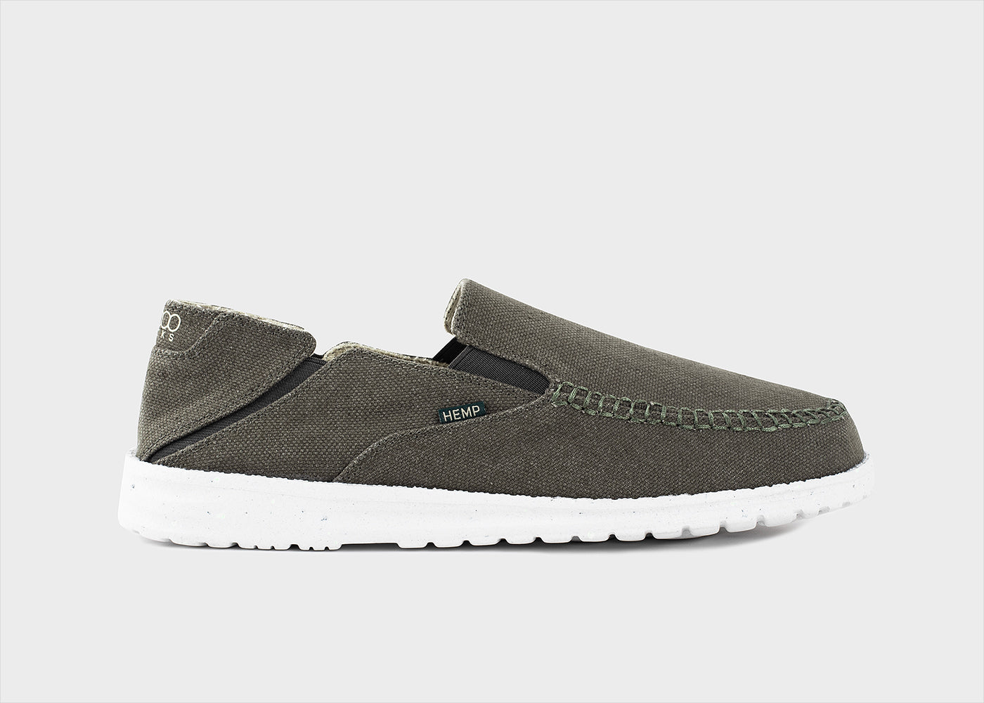 SunSlide Hemp Slip-on til mænd i mørkegrøn